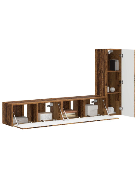 Set mobile TV 3 pcs Legno vecchio Legno multistrato