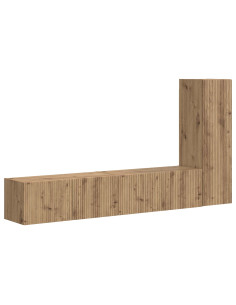 Set mobile TV 3 pcs Rovere artigianale Legno multistrato 2