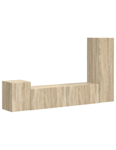 Set mobile TV 4 pcs Rovere Sonoma Legno multistrato