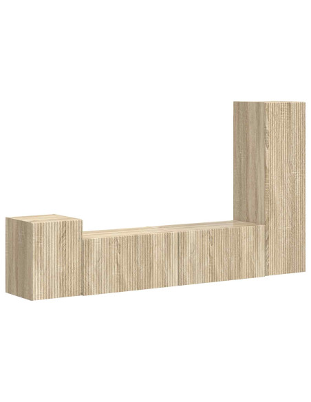 Set mobile TV 4 pcs Rovere Sonoma Legno multistrato