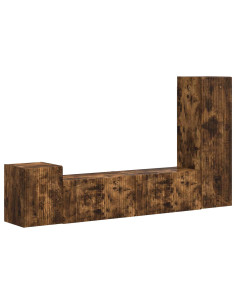 Set mobile TV 4 pcs Rovere fumé Legno multistrato 2