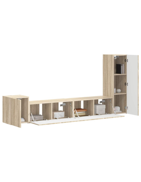 Set mobile TV 3 pcs Rovere Sonoma Legno multistrato