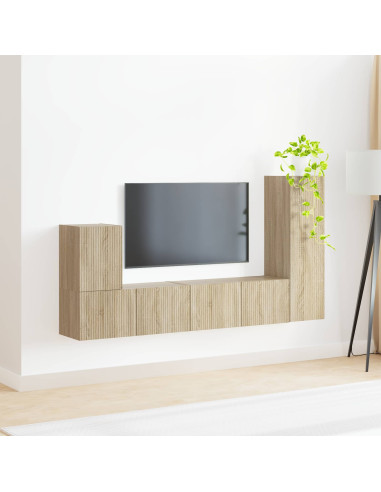 Set mobile TV 3 pcs Rovere Sonoma Legno multistrato