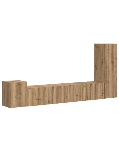 Set mobile TV 3 pcs Rovere artigianale Legno multistrato