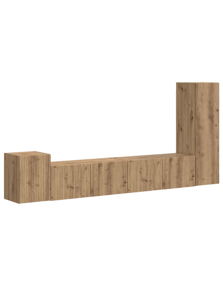 Set mobile TV 3 pcs Rovere artigianale Legno multistrato