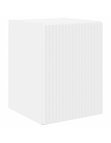 Set mobile TV Montaggio a parete 4 pcs Bianco Legno multistrato