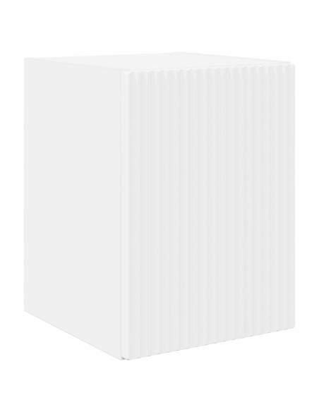 Set mobile TV Montaggio a parete 4 pcs Bianco Legno multistrato