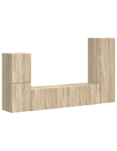 Set mobile TV 4 pcs Rovere Sonoma Legno multistrato