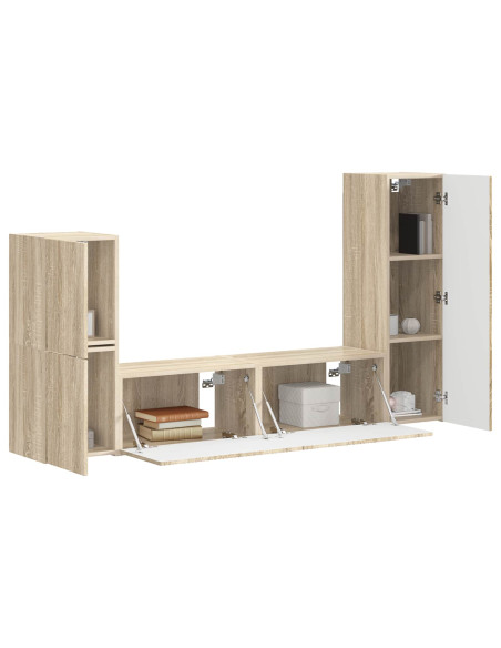 Set mobile TV 4 pcs Rovere Sonoma Legno multistrato