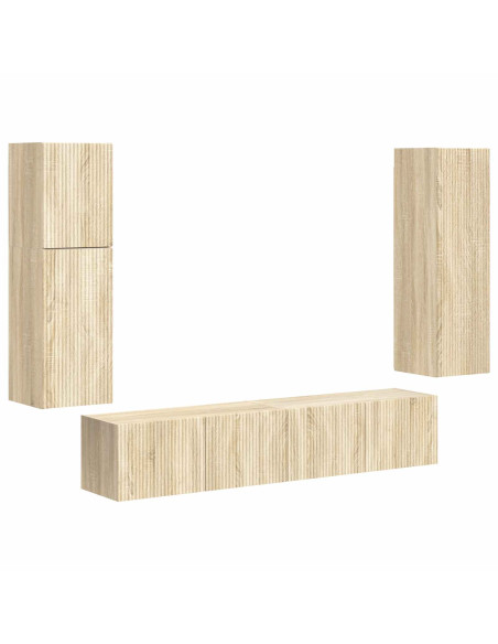 Set mobile TV 4 pcs Rovere Sonoma Legno multistrato