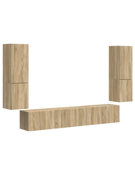 Set mobile TV 4 pcs Rovere Sonoma Legno multistrato