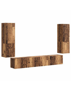 Set mobile TV 4 pcs Legno vecchio Legno multistrato 2