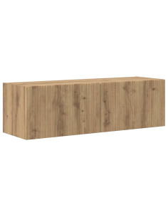 Set mobile TV Montaggio a parete 5 pcs Bianco Legno multistrato 2