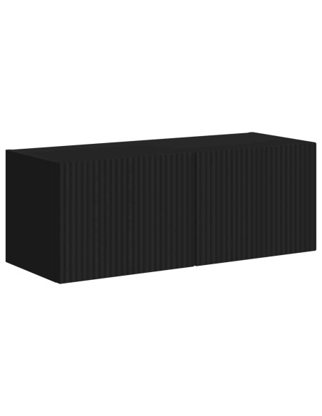 Set mobile TV 6 pz Nero Legno ingegnerizzato