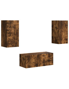 Set mobile TV 6 pcs Rovere fumé Legno multistrato 2