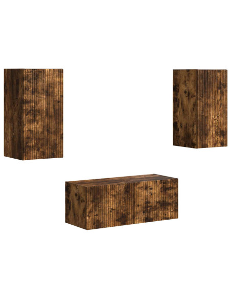 Set mobile TV 6 pcs Rovere fumé Legno multistrato