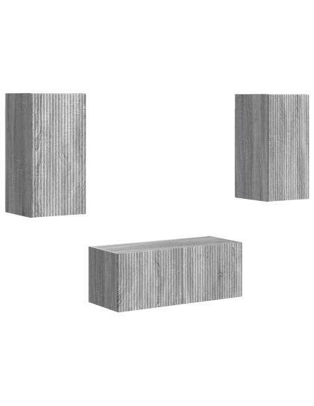 Set mobile TV 6 pcs Grigio Sonoma Legno multistrato