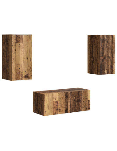 Set mobile TV 6 pcs Legno vecchio Legno multistrato