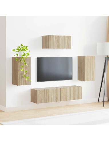 Set mobile TV 5 pcs Rovere Sonoma Legno multistrato