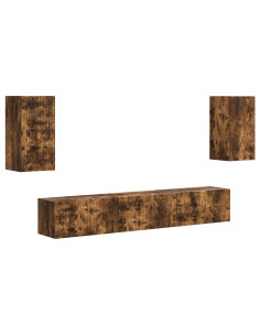 Set mobile TV 5 pcs Rovere fumé Legno multistrato 2