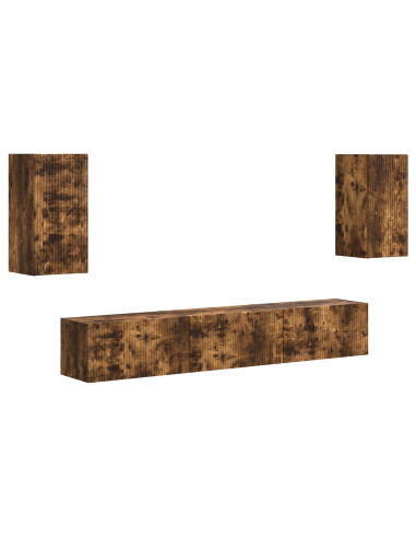 Set mobile TV 5 pcs Rovere fumé Legno multistrato