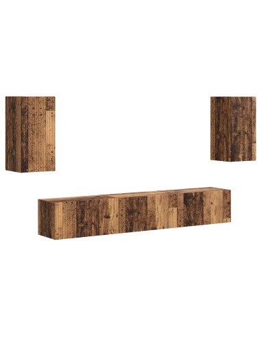 Set mobile TV 5 pcs Legno vecchio Legno multistrato