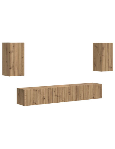 Set mobile TV 5 pcs Rovere artigianale Legno multistrato