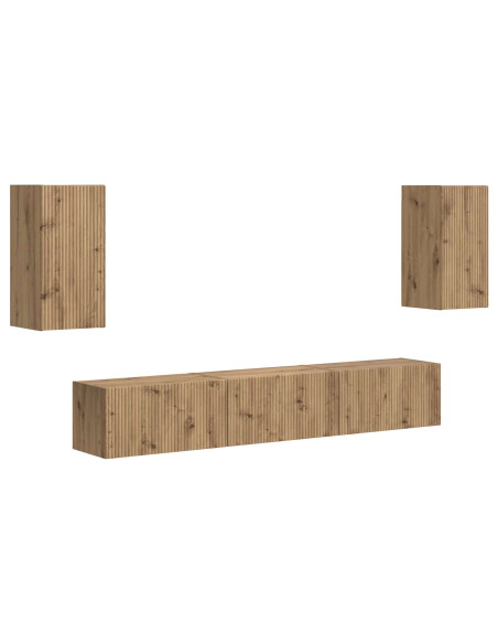 Set mobile TV 5 pcs Rovere artigianale Legno multistrato
