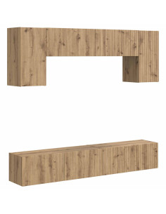 Set mobile TV 4 pcs Rovere Sonoma Legno multistrato 2