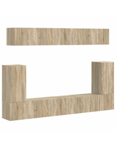 Set mobile TV 5 pcs Rovere Sonoma Legno multistrato 2