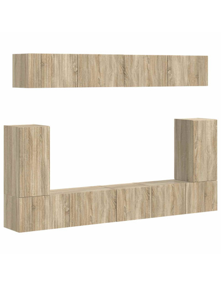 Set mobile TV 5 pcs Rovere Sonoma Legno multistrato