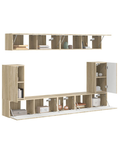 Set mobile TV 5 pcs Rovere Sonoma Legno multistrato