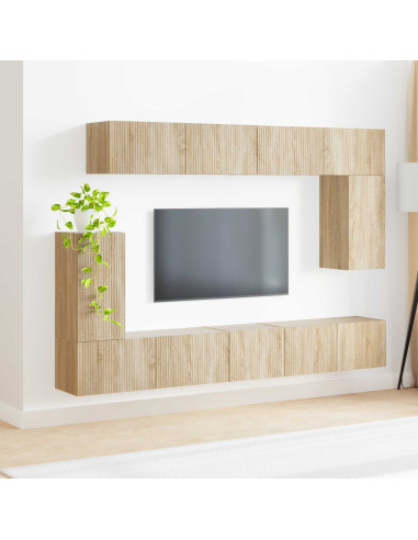 Set mobile TV 5 pcs Rovere Sonoma Legno multistrato