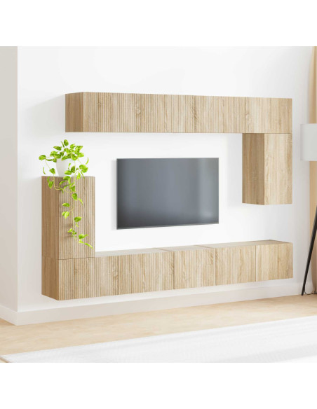 Set mobile TV 5 pcs Rovere Sonoma Legno multistrato