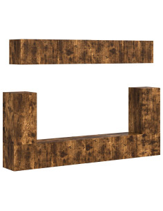 Set mobile TV 5 pcs Rovere fumé Legno multistrato 2