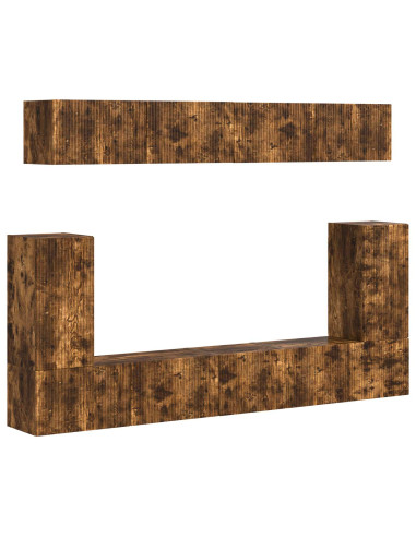 Set mobile TV 5 pcs Rovere fumé Legno multistrato