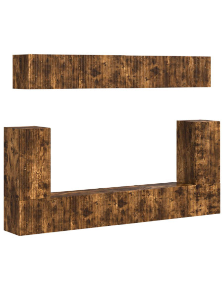 Set mobile TV 5 pcs Rovere fumé Legno multistrato