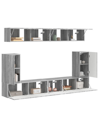 Set mobile TV 5 pcs Grigio Sonoma Legno multistrato
