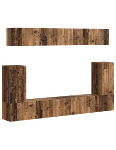 Set mobile TV 5 pcs Legno vecchio Legno multistrato 2