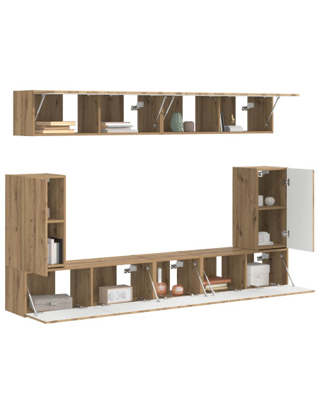 Set mobile TV 5 pcs Rovere artigianale Legno multistrato