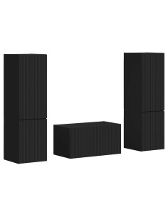 Set mobile TV 5 pcs Nero Legno multistrato 2