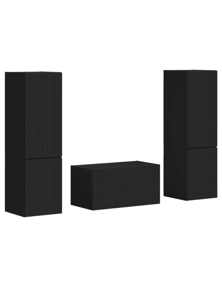 Set mobile TV 5 pcs Nero Legno multistrato