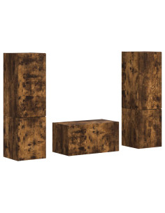 Set mobile TV 5 pcs Rovere fumé Legno multistrato 2