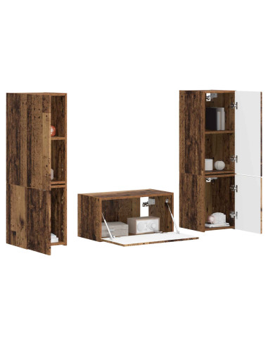 Set mobile TV 5 pcs Legno vecchio Legno multistrato