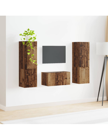 Set mobile TV 5 pcs Legno vecchio Legno multistrato