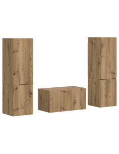 Set mobile TV 5 pcs Rovere artigianale Legno multistrato 2