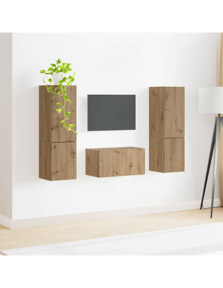 Set mobile TV 5 pcs Rovere artigianale Legno multistrato