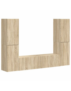 Set mobile TV 6 pcs Rovere Sonoma Legno multistrato 2