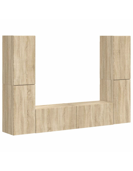 Set mobile TV 6 pcs Rovere Sonoma Legno multistrato