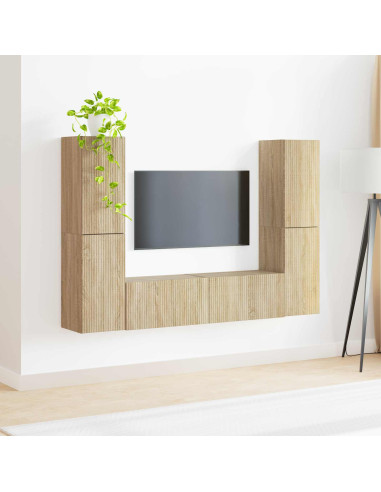 Set mobile TV 6 pcs Rovere Sonoma Legno multistrato